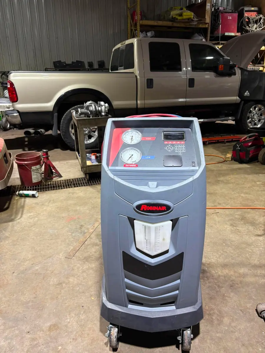AC service equipment in shop
